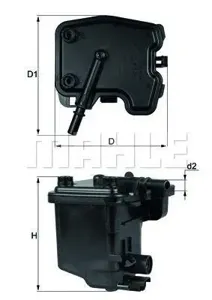KNECHT/MAHLE KL431D Фильтр топливный Ford Focus 1.6TDCi C-Max 03>, Peugeot 206407 1.6HDi 04>