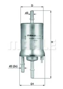 KNECHT/MAHLE KL572 Фильтр топливный Audi A3 Skoda Octavia VW Golf V, Jetta , Touran 1.4-2.0FSITFSI 2004=>