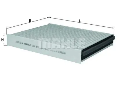 KNECHT/MAHLE LAK875 Фильтр салона угольный 202x260x36 Ford Focus KUGAC-MAX Volvo V40 10=> с