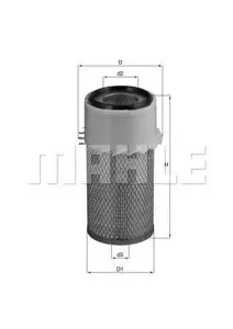 KNECHT/MAHLE LX16 Воздушный фильтр Hyundai H100 2.5D 93-00, Mitzubishi L300 2.3D-2.5DTD 83>