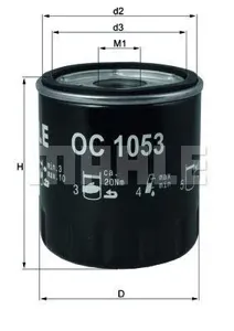 KNECHT/MAHLE OC1053 Фильтр масляный 2.0 BiTDI