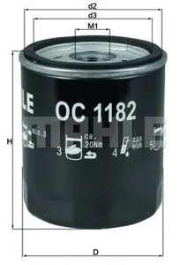 KNECHT/MAHLE OC1182 Фильтр масляный