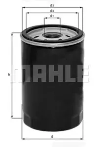 KNECHT/MAHLE OC121 Фильтр масляный Standart version H260.5 D108 Omn Volvo FHNLB6712 RVI 78>