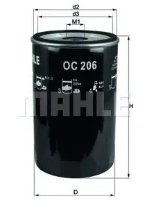 KNECHT/MAHLE OC206 Фильтр масляный