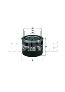 KNECHT/MAHLE OC230 Фильтр масляный M20x1.5 RVI, Mitsubishi Colt Galant Lancer Pajero 1.2-3.0 80>
