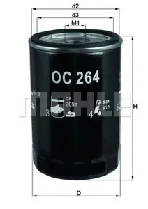 KNECHT/MAHLE OC264 Фильтр масляный