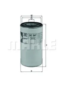 KNECHT/MAHLE OC267 Фильтр масляный Iveco RVI 420