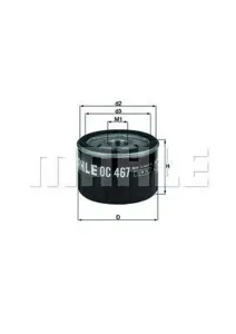 KNECHT/MAHLE OC467 Фильтр масляный нов.номер A