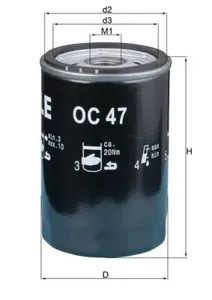 KNECHT/MAHLE OC47OF Фильтр масляный без упаковки по 10штук