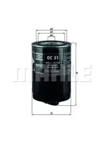 KNECHT/MAHLE OC51OF Фильтр масляный Audi 80100 2.0-2.8 >94, A3 1.6-1.8T 96>, A4 1.6-2.0 95-04, A6 1.8-2.0 94-05 Skoda Octavia 1.6-2.0 96> VW Caddy 1.6 95-00, Golf 1.6-2.0 91-06, Passat 1.6-2.0 90-05, TranSporter 4-5