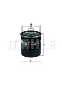 KNECHT/MAHLE OC534 Фильтр масляный Toyota AURIS,YARIS, Avensis ,AYGO 1.0-1.6 VVTi 2003=>