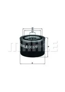 KNECHT/MAHLE OC570 Фильтр масляный Fiat Ducato 2.3JTD 02>