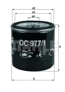 KNECHT/MAHLE OC9771 Фильтр масляный TSITFSI 12-