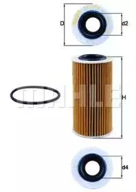 KNECHT/MAHLE OX1076D Фильтр масляный Audi A6A7Q7 3.0D 14>