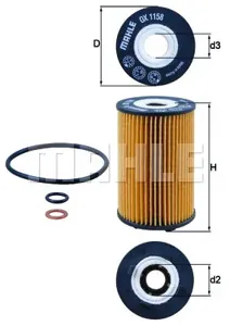 KNECHT/MAHLE OX1158D Фильтр маслянный Actyon II 2012-
