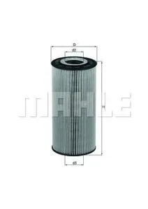 KNECHT/MAHLE OX1231D Фильтр масляный [картридж]