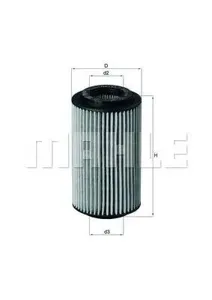 KNECHT/MAHLE OX1537D2 Фильтр масляный [картридж]