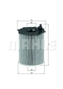 KNECHT/MAHLE OX1712D Фильтр масляный [картридж] дизель