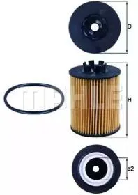 KNECHT/MAHLE OX1732D Элемент фильтрующий масляного фильтра OX 1732D ECO S0322