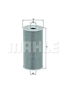 KNECHT/MAHLE OX377D Фильтр масляный Kia Sorento , Sportage Hyundai IX35 2,0, 2,2 CRDI =>