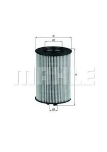 KNECHT/MAHLE OX382D Фильтр масляный [картридж]