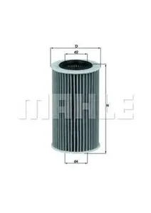 KNECHT/MAHLE OX384D Фильтр масляный Hyundai Elantra Santa Fe , Kia Carens 2.0CRDi 16V