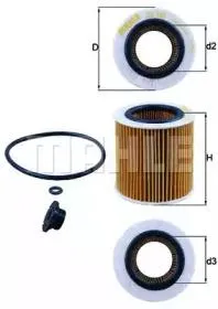 KNECHT/MAHLE OX387D1 Фильтр масляный