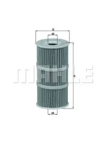 KNECHT/MAHLE OX3891D Фильтр масляный дизель [картридж] Mercedes Nissan Opel Renault