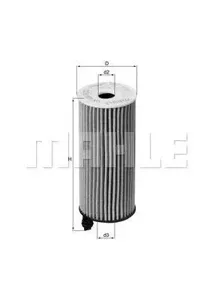 KNECHT/MAHLE OX404D Фильтр масляный
