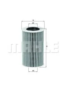 KNECHT/MAHLE OX554D2 Фильтр масляный H=117 Toyota Land Cruiser Tundra 4.5D 07>