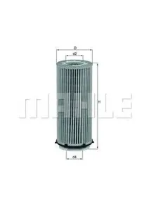 KNECHT/MAHLE OX560D Фильтр масляный дизель