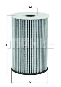 KNECHT/MAHLE OX787D Фильтр масляный Audi A3 III (8V), Seat Leon III, Skoda Octavia III, VW Golf VII