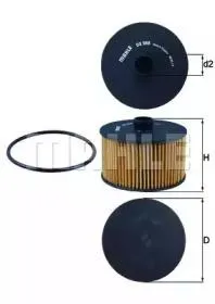 KNECHT/MAHLE OX968D Фильтр масляный Renault Duster 12-, Logan 12-