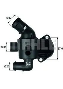 KNECHT/MAHLE TI1592 Термостат VW Golf VI 08- Golf VI Variant 09- Golf VI кабрио 11- Polo 09- Touran 03-