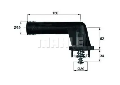 KNECHT/MAHLE TI2095 Термостат BMW E36 1.6i1.8i M43 92-00
