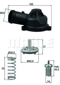 KNECHT/MAHLE TI24483D Термостат VAG A3G5G6 Octavia Rapid Passat Tiguan 1.4T1.6 07-10-