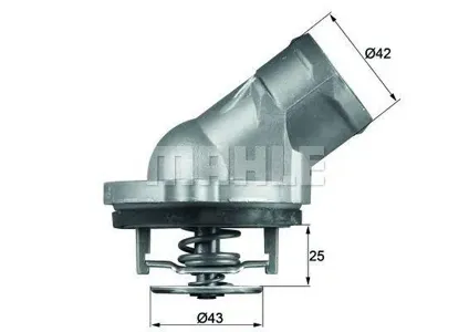KNECHT/MAHLE TI4587D Термостат [с прокл.] [87°C] Mercedes , Chrysler