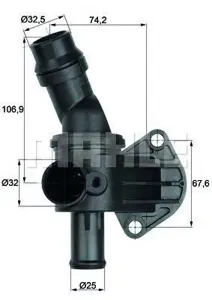 KNECHT/MAHLE TI887 Термостат [87°C]