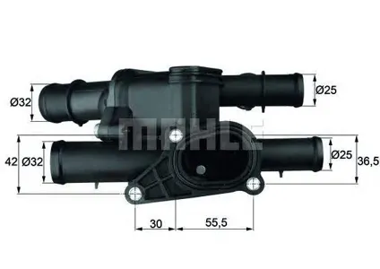 KNECHT/MAHLE TM2105 Термостат [105°C] Audi A3 II (8P) (2003-2013), Seat Ibiza III (1999-2002), Skoda Octavia (1996-2010), VW Golf IV-V (1997-2009) Polo III (1994-2001)