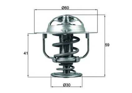 KNECHT/MAHLE TX17782D Термостат c прокладкой
