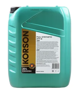 KORSON KS00064 Масло трансмиссионное синт. ATF III FULL SYNTHETIC 20л