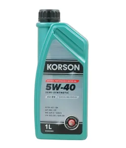 KORSON KS00081 Масло моторное 5W40 SEMI SYNTHETIC A3B4 1л