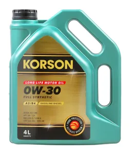 KORSON KS00172 Масло моторное синт. 0W30 FULL SYNTHETIC A3B4 4л