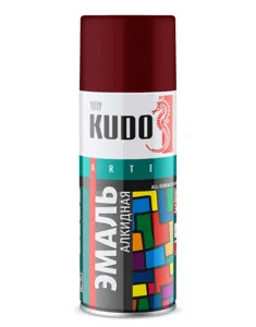 KUDO KU1004 KUDO Эмаль универсальная вишневая RAL-3011 (0.520L)