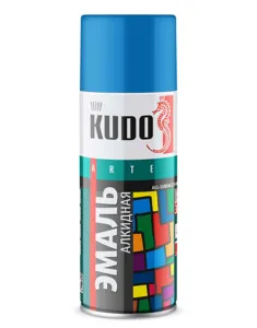 KUDO KU1010 Эмаль универсальная алкидная KUDO 3P TECHNOLOGY голубая RAL 5012 520мл