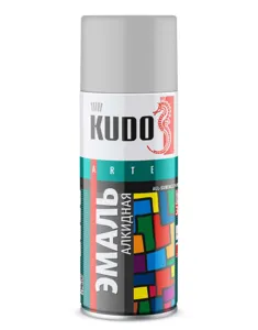 KUDO KU1017 эмаль универсальная светло-серая 520 мл