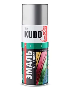 KUDO KU1026 KUDO Эмаль металлик универсальная серебро (0.520L)