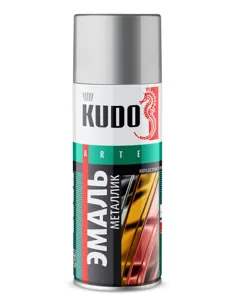 KUDO KU1027 KUDO Эмаль металлик универсальная хром (0.520L)