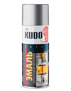 KUDO KU1033 эмаль металлик универсальная хром зеркальный 520 мл