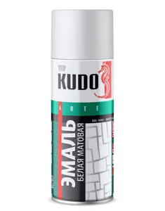 KUDO KU1101 KUDO Эмаль универсальная белая матовая RAL-9003 (0.520L)